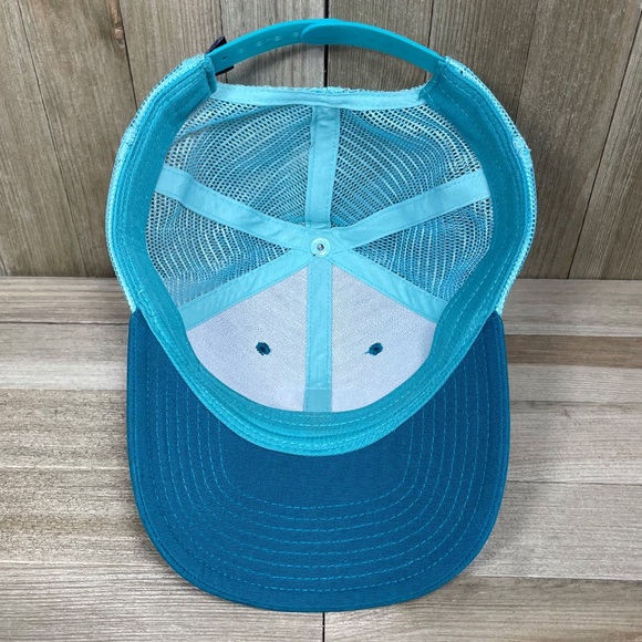Patagonia Mesh SnapBack Trucker Hat Great Pacific Built To Endure 1973 RARE - Picture 3 of 4